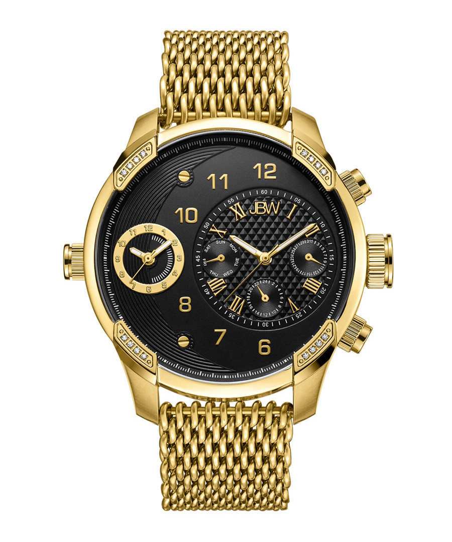 G3 World Traveler 18k gold-plated watch Sale - jbw