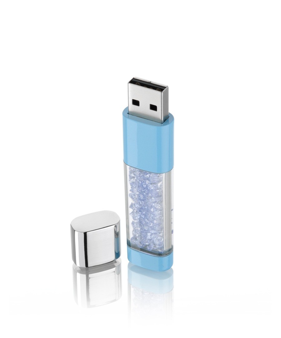 Blue Crystal 8GB USB Key Sale - Blue Pearls