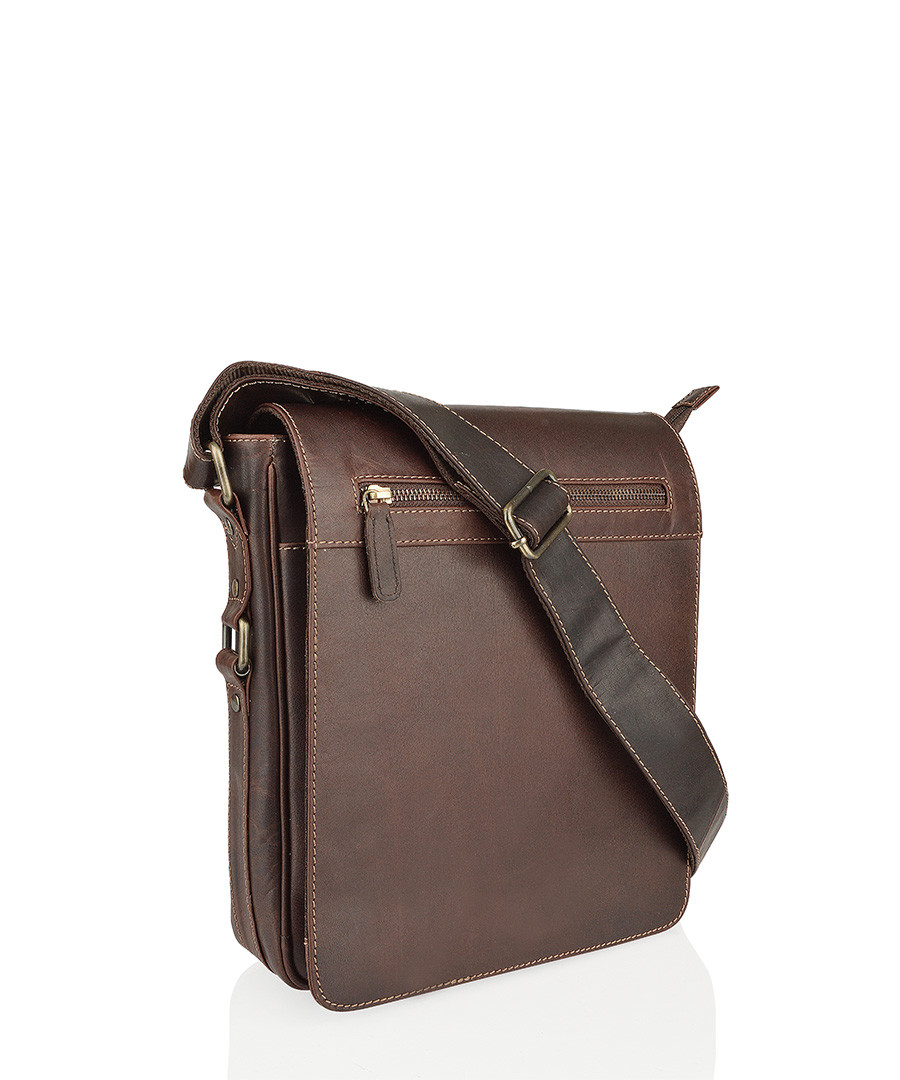 Brown leather messenger bag Sale - woodland leathers