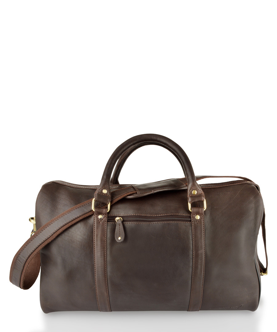 Brown leather holdall Sale - woodland leathers