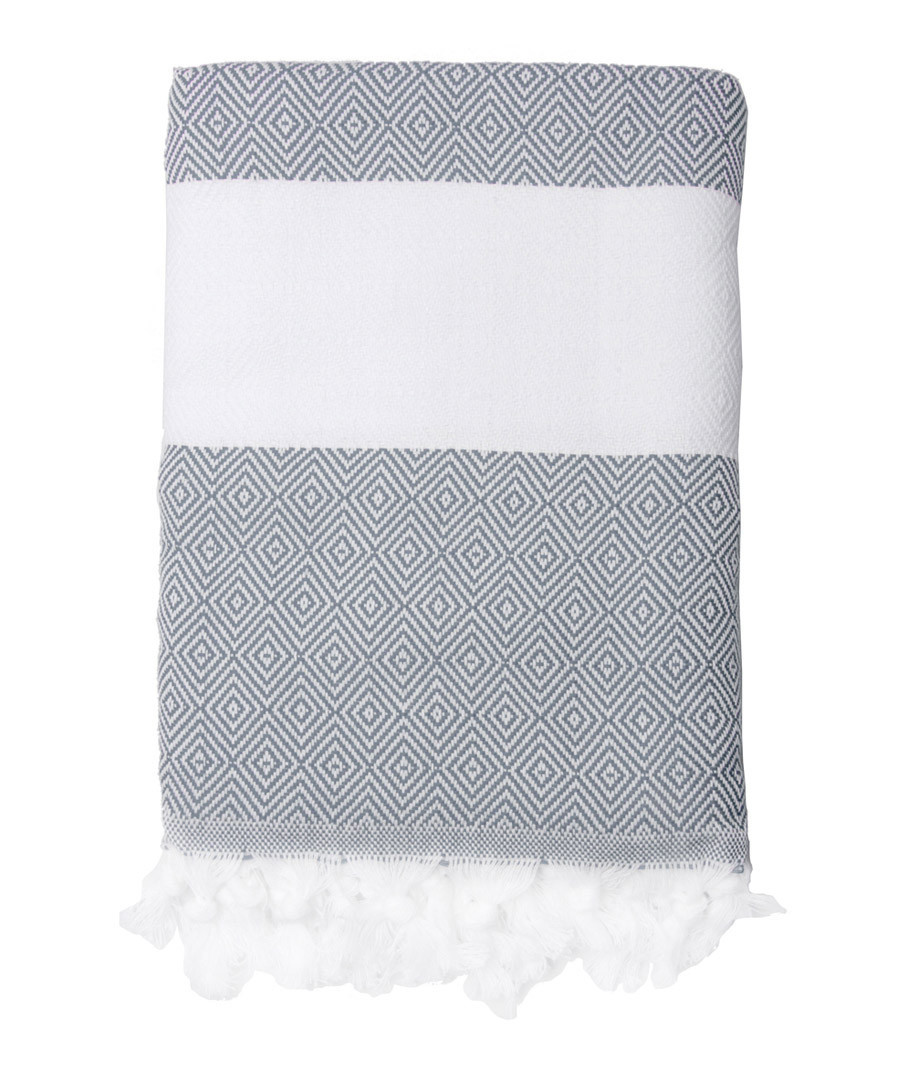 Courchevel grey cotton fouta towel Sale - FEBRONIE
