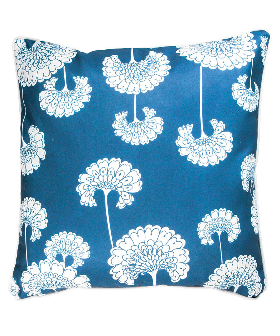 Petrol blue fan cushion cover 50cm Sale - FEBRONIE