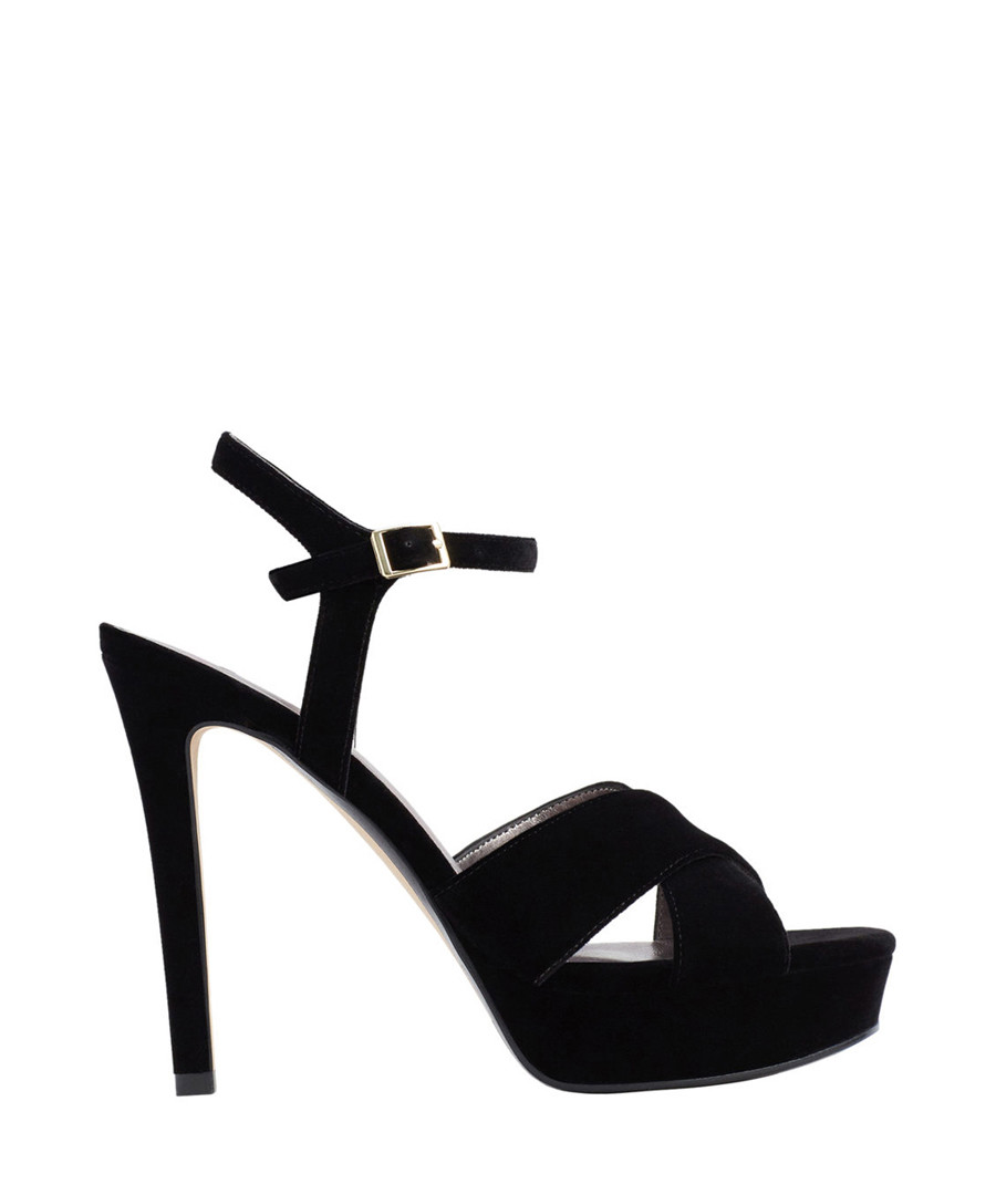 Black strappy peeptoe heels Sale - Mango