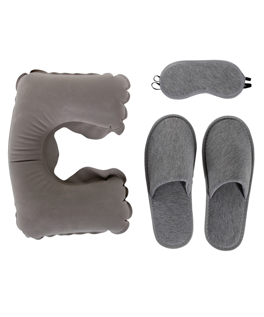 3pc grey travel sleep set Sale - les bagagistes