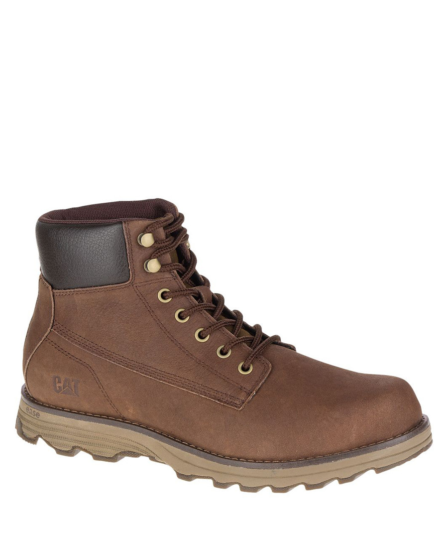 Men's dark rum leather ankle boots Sale - Caterpillar