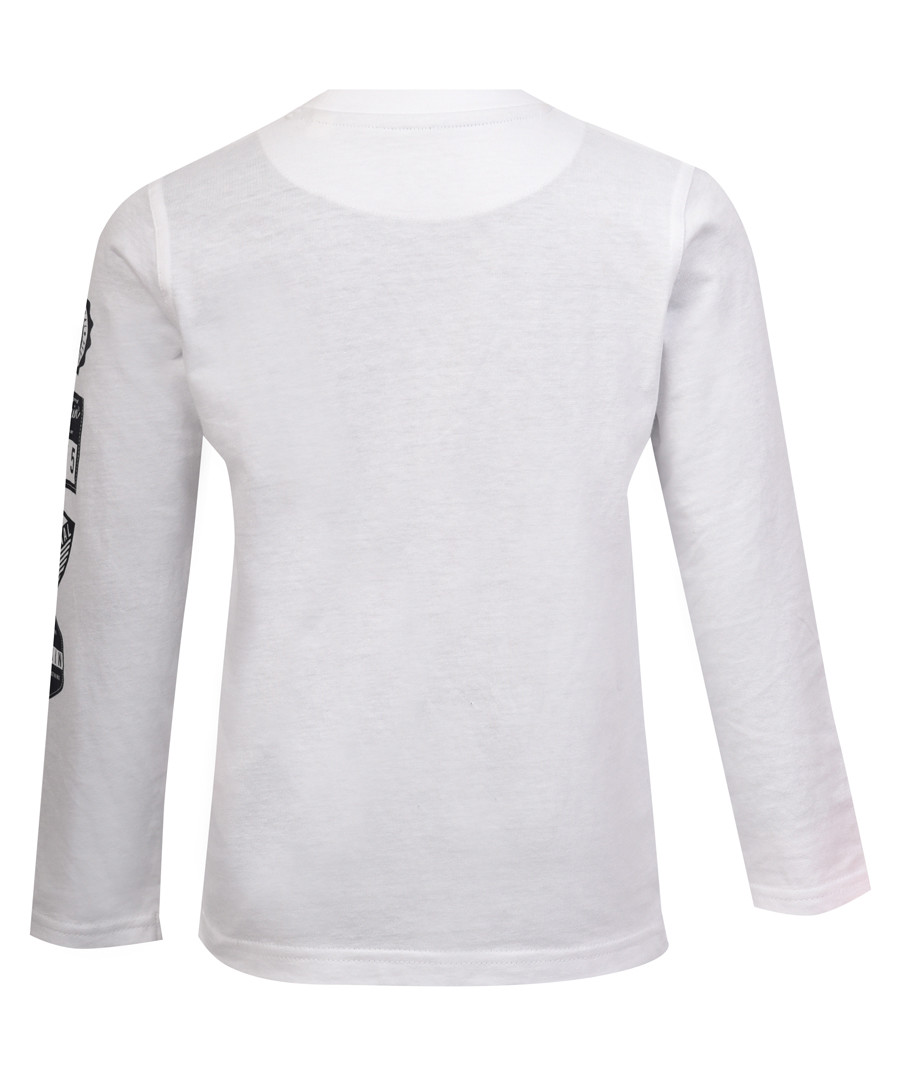 Boy's white cotton long sleeve top Sale - PGN