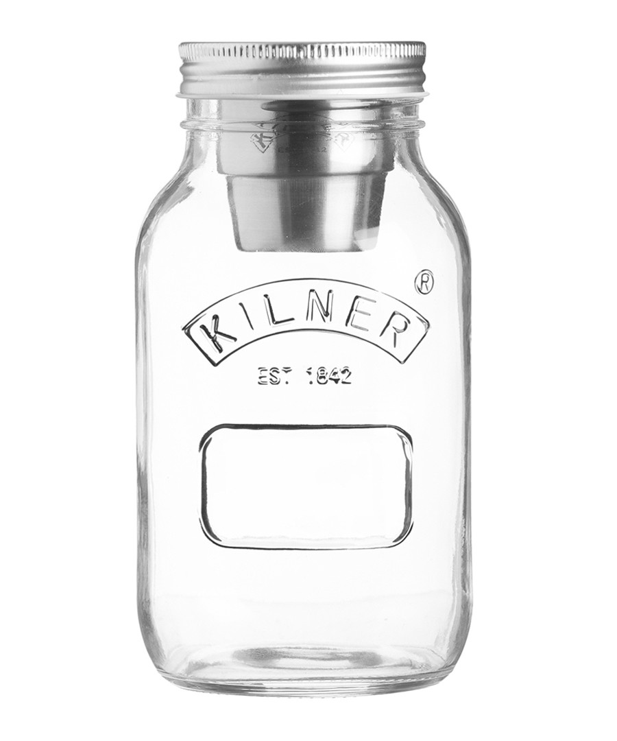 Glass & steel food on the go jar 1L Sale - kilner