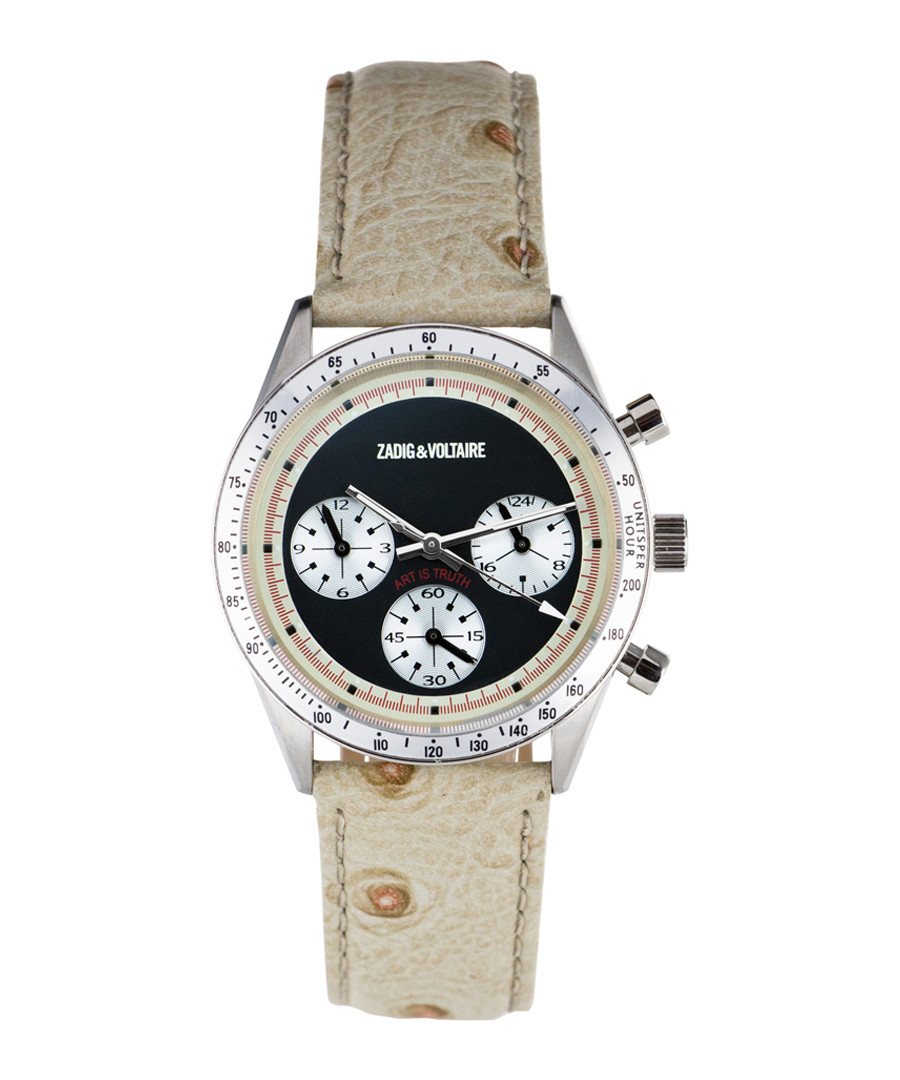 Cream, silver-tone & black quartz watch Sale - ZADIG & VOLTAIRE