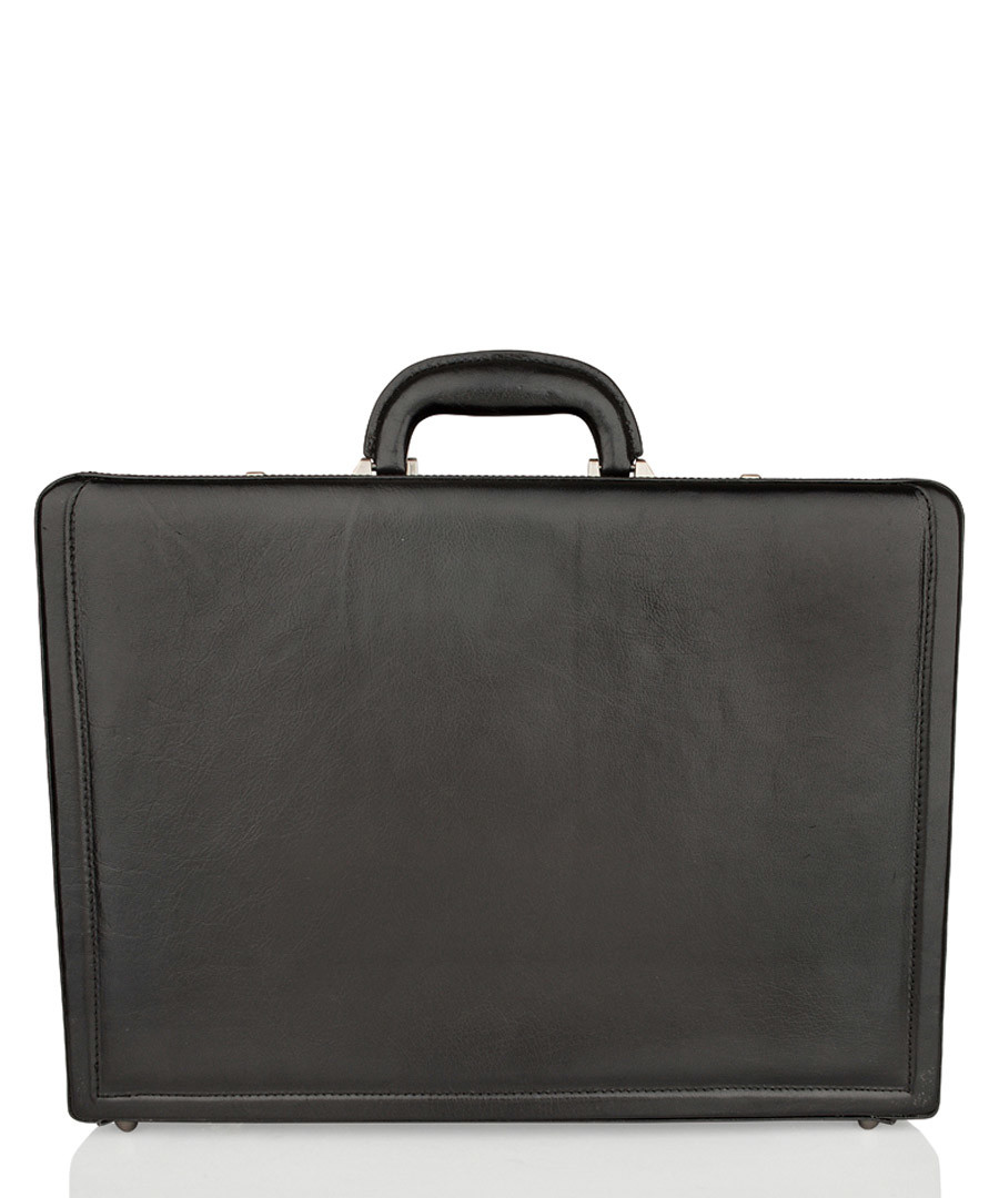Black leather briefcase Sale - woodland leathers