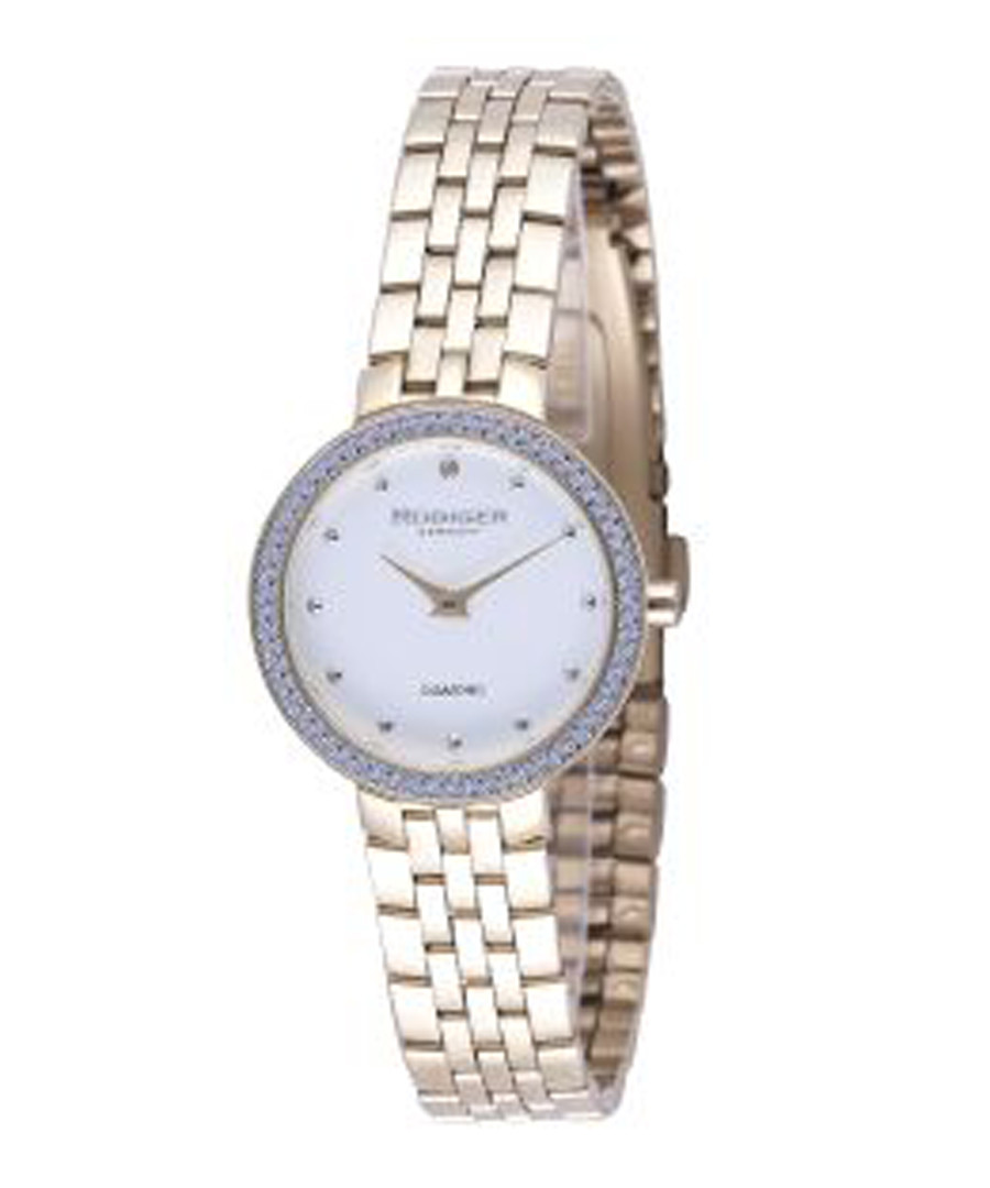Gold-tone & white watch Sale - rudiger