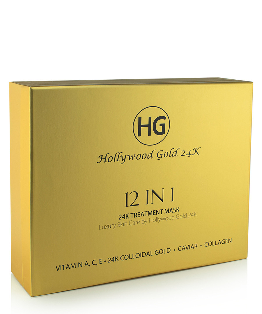 12pc 24K Gold face mask set Sale - hollywood gold