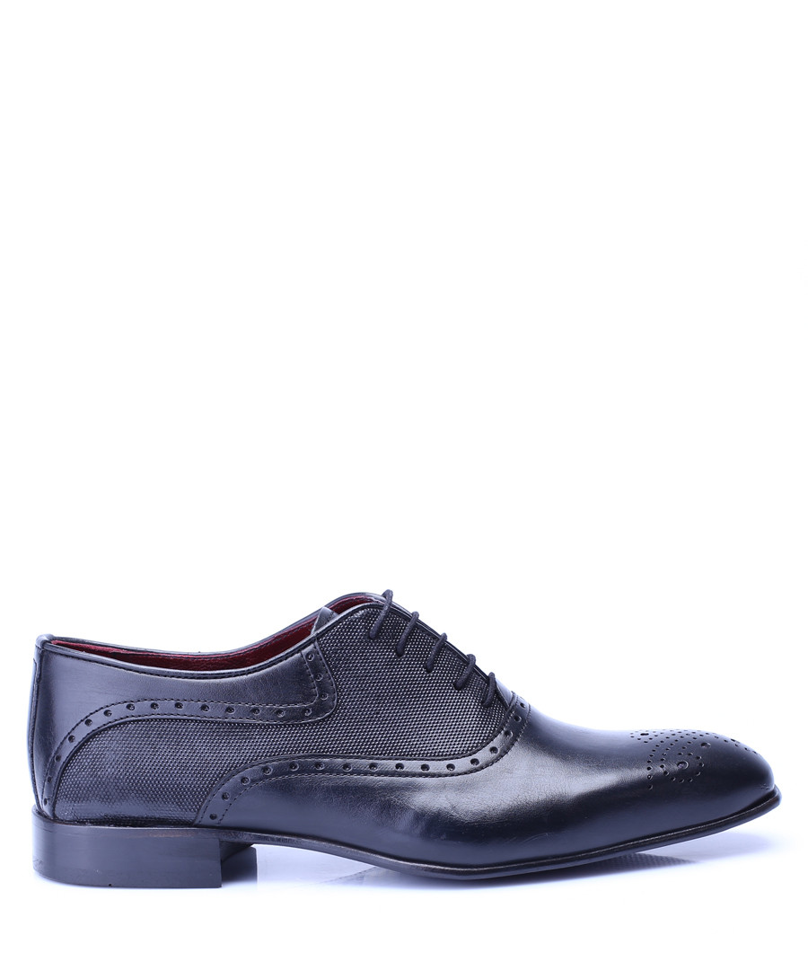 Black leather two-tone brogues Sale - s baker
