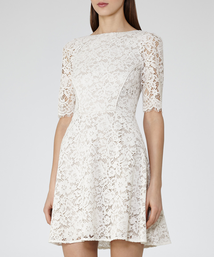 Women's Missie white cotton blend dress Sale - Reiss
