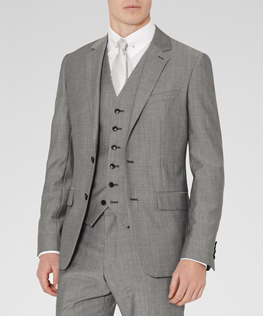 Garth grey wool blend blazer Sale - Reiss