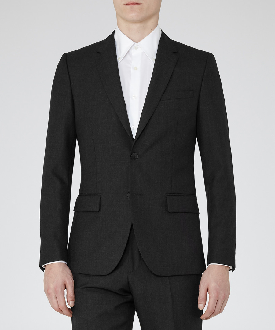 Farrow charcoal wool blazer Sale - Reiss