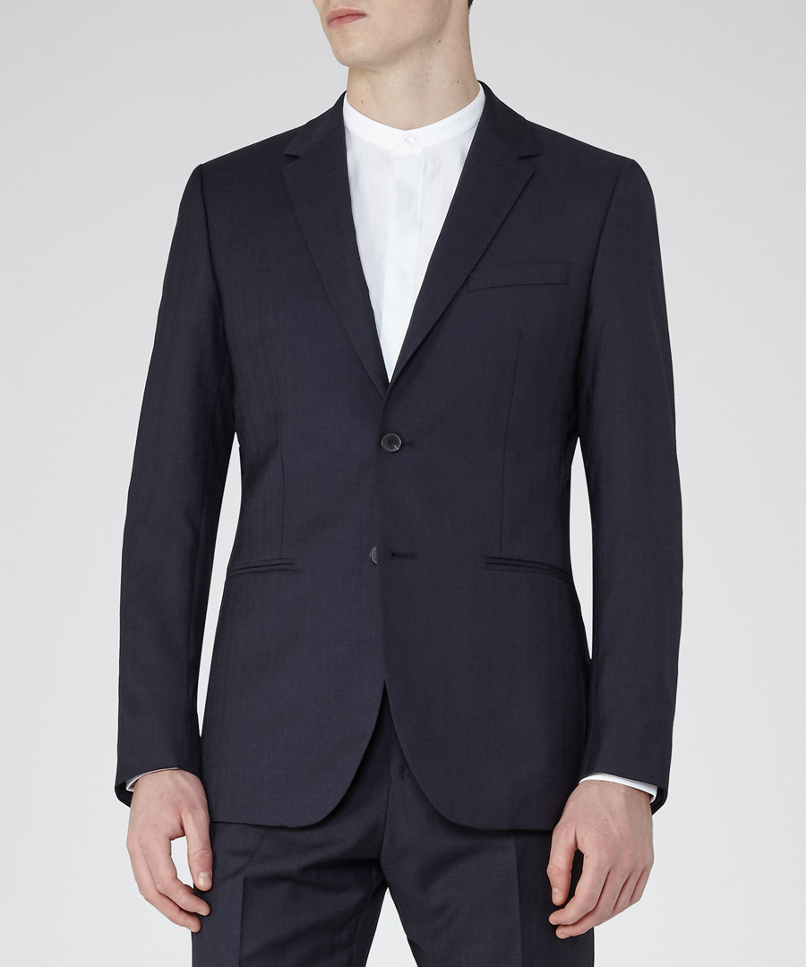 Pose navy pure wool blazer Sale - Reiss