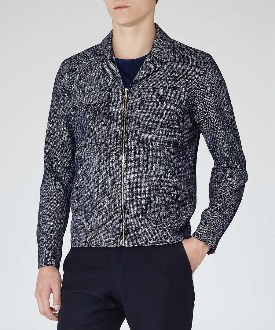 Men's Hartnett navy pure cotton jacket Sale - Reiss