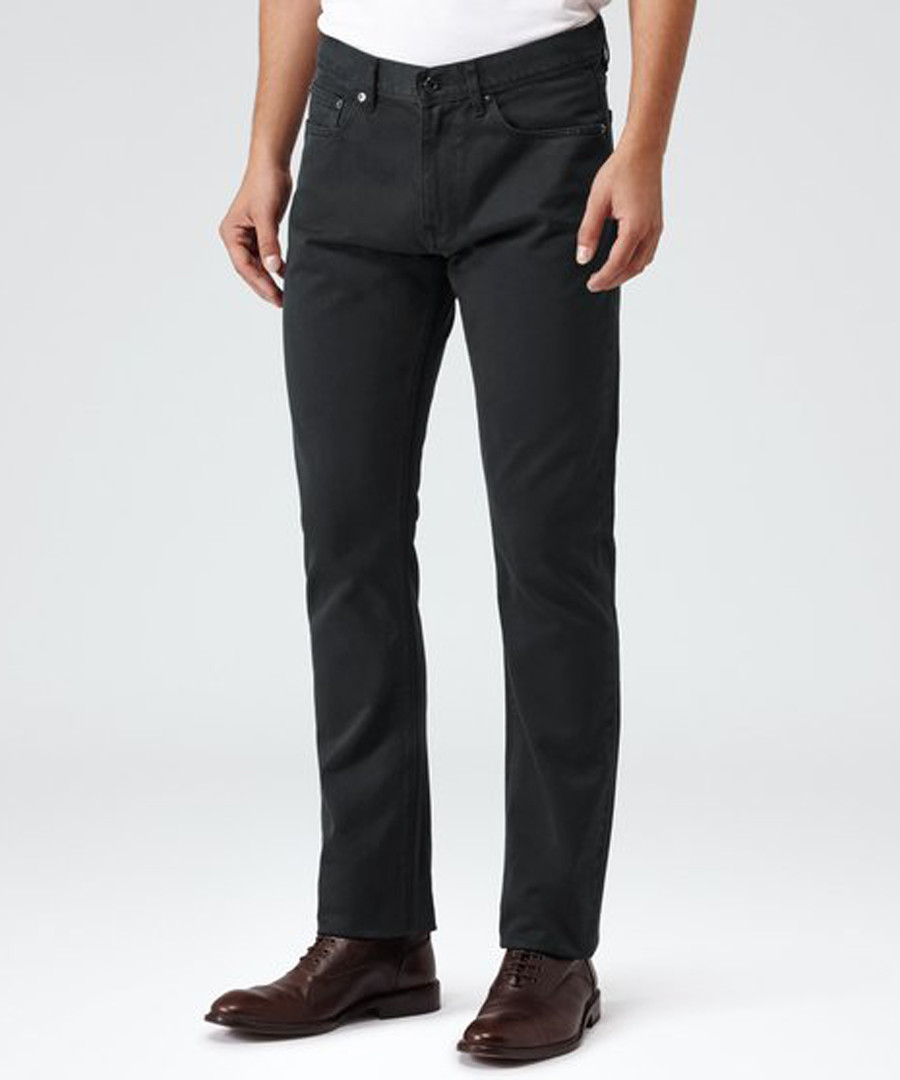 Blackbird black cotton trousers Sale - Reiss