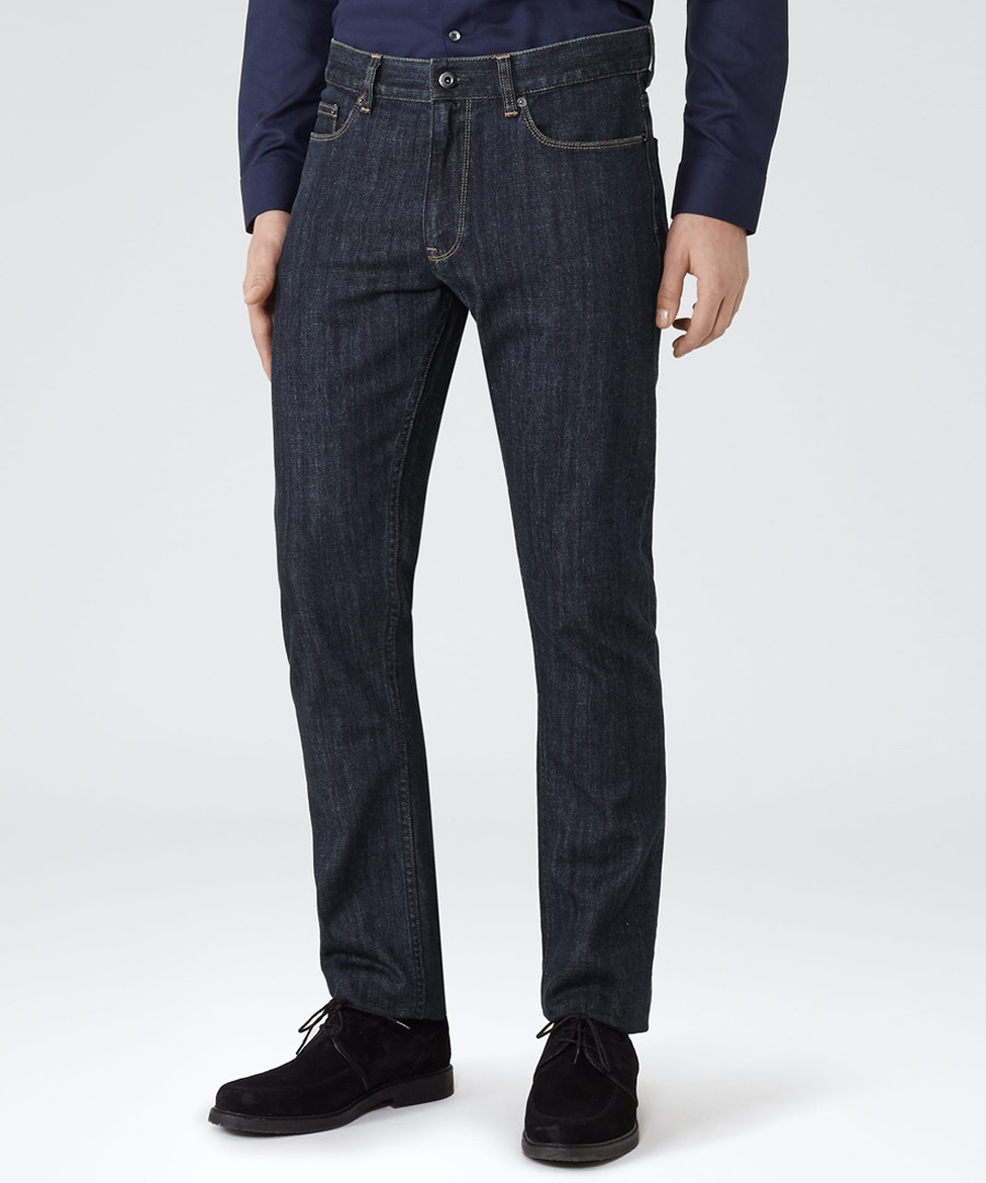 Men's Redford blue cotton blend jeans Sale - Reiss