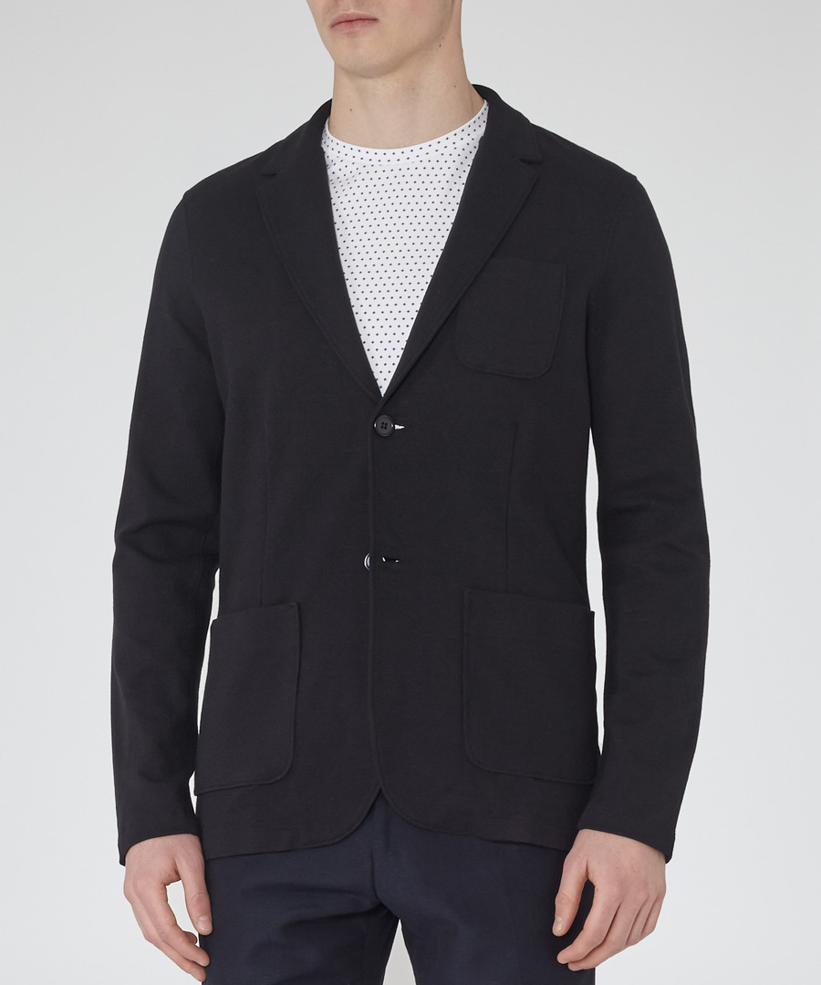Morsby navy cotton blend jacket Sale - Reiss