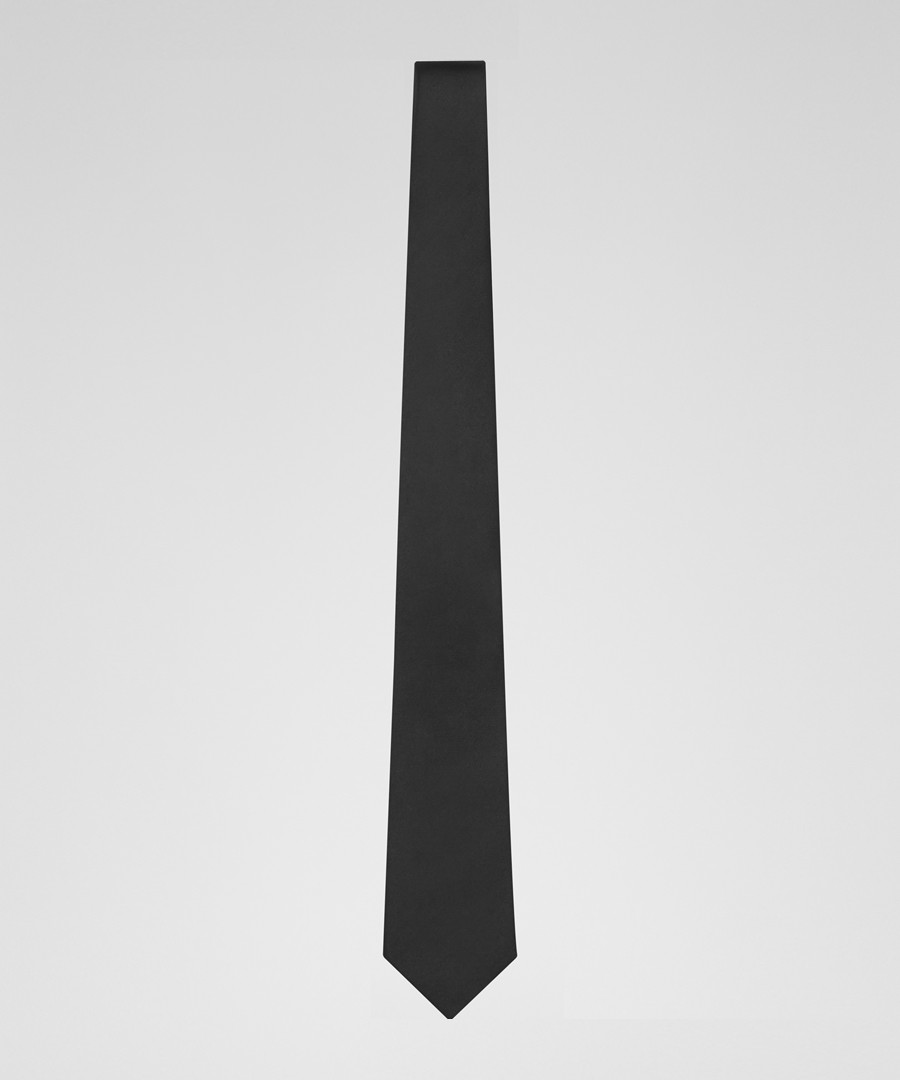Brooker black pure silk tie Sale - Reiss