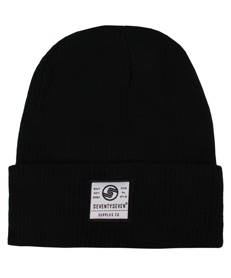 Surplus Co black ribbed beanie hat Sale - seventy seven