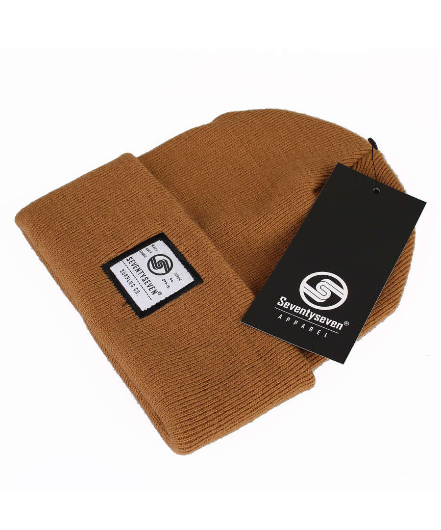Surplus Co caramel ribbed beanie hat Sale - seventy seven