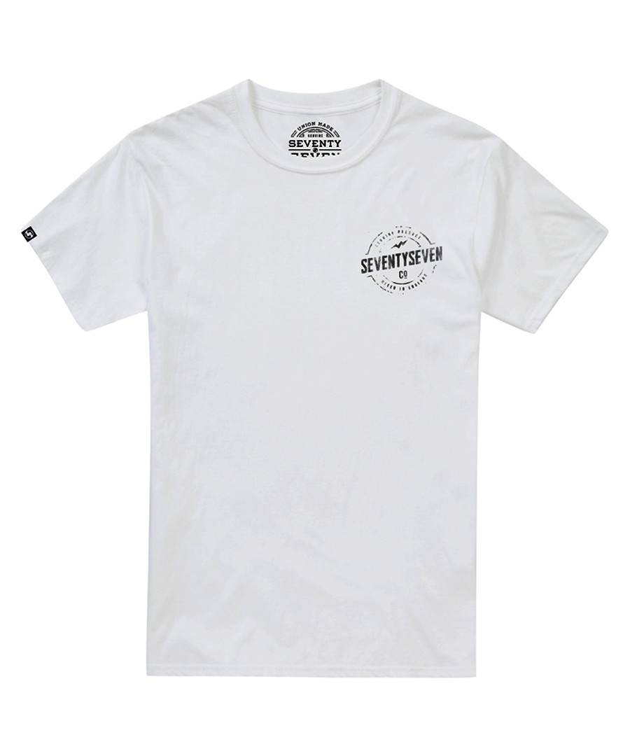 Genuine white pure cotton T-shirt Sale - SEVENTY SEVEN