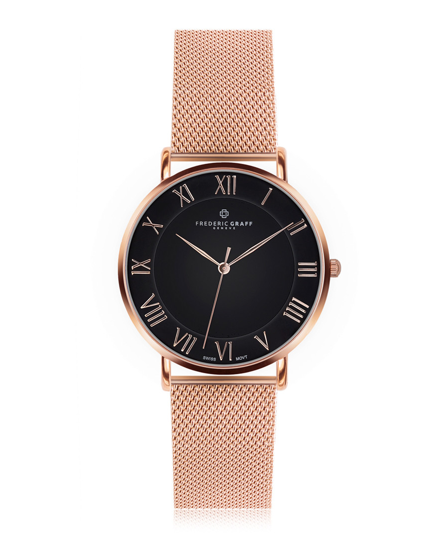 Dom rose gold-plated & steel mesh watch Sale - frederic graff