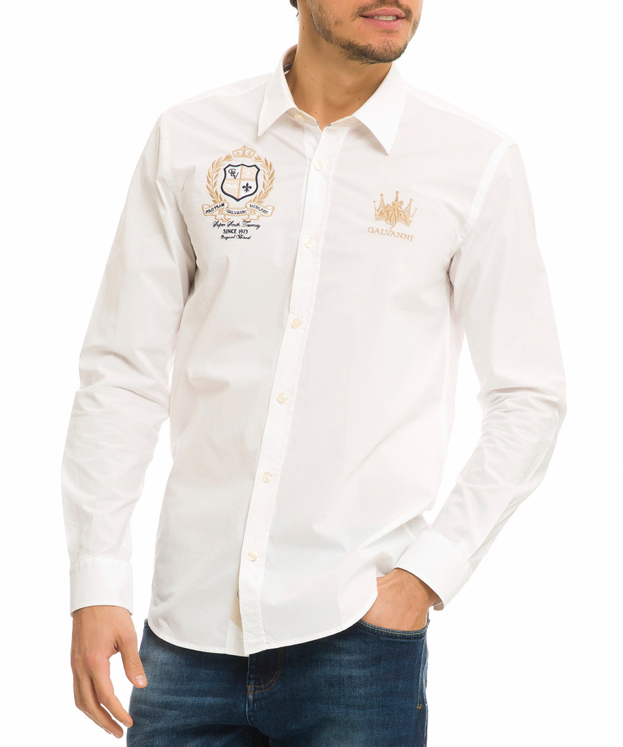 Domenicos white pure cotton shirt Sale - galvanni