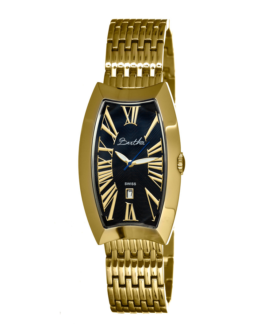 Laura gold-tone steel oval face watch Sale - bertha