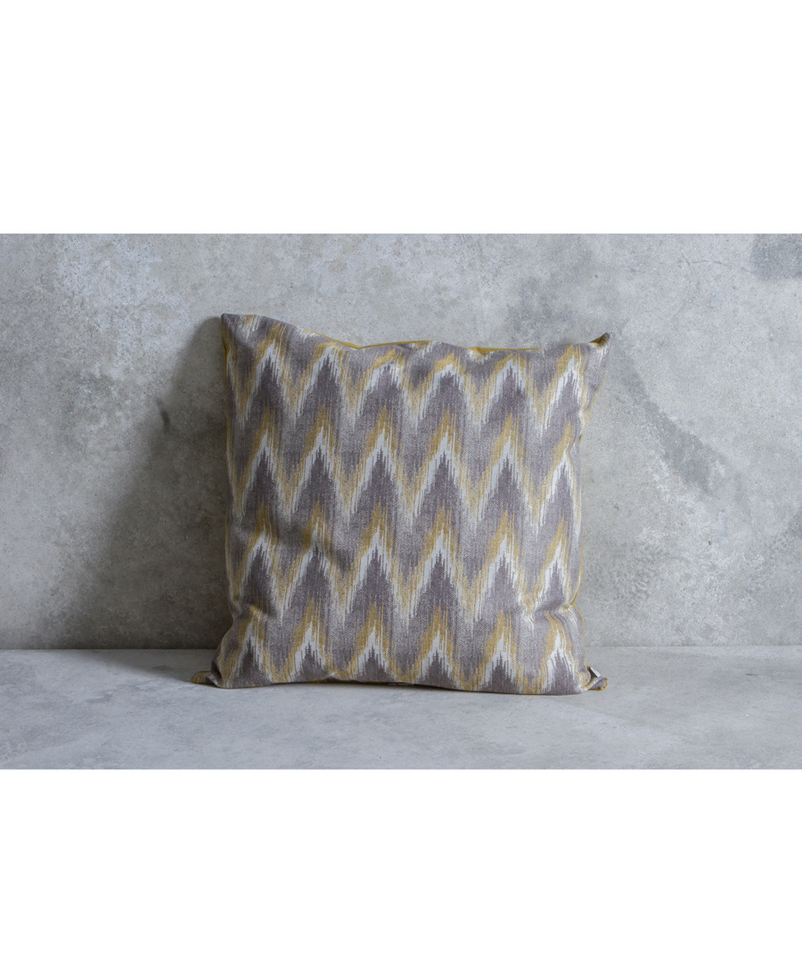 Discount Kalsi Ochre Cotton Blend Floor Cushion Secretsales