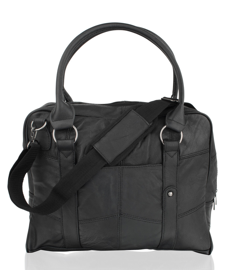 Black leather travel briefcase Sale - lorenz