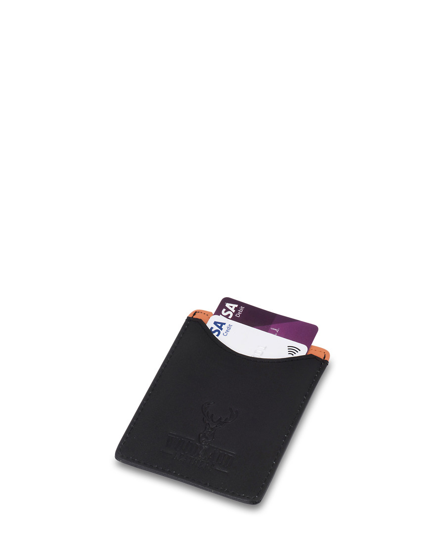 Black & tan leather flat card holder Sale - woodland leather