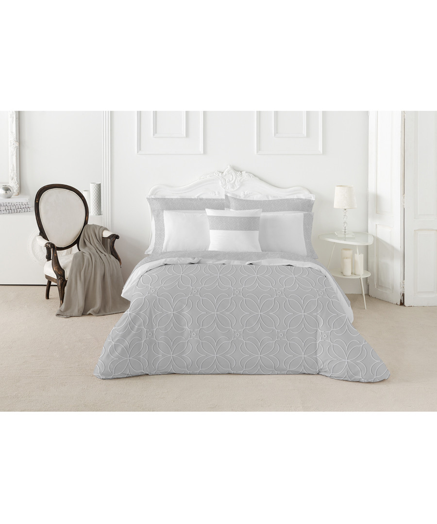 Nordicos king grey cotton duvet set Sale - pure elegance