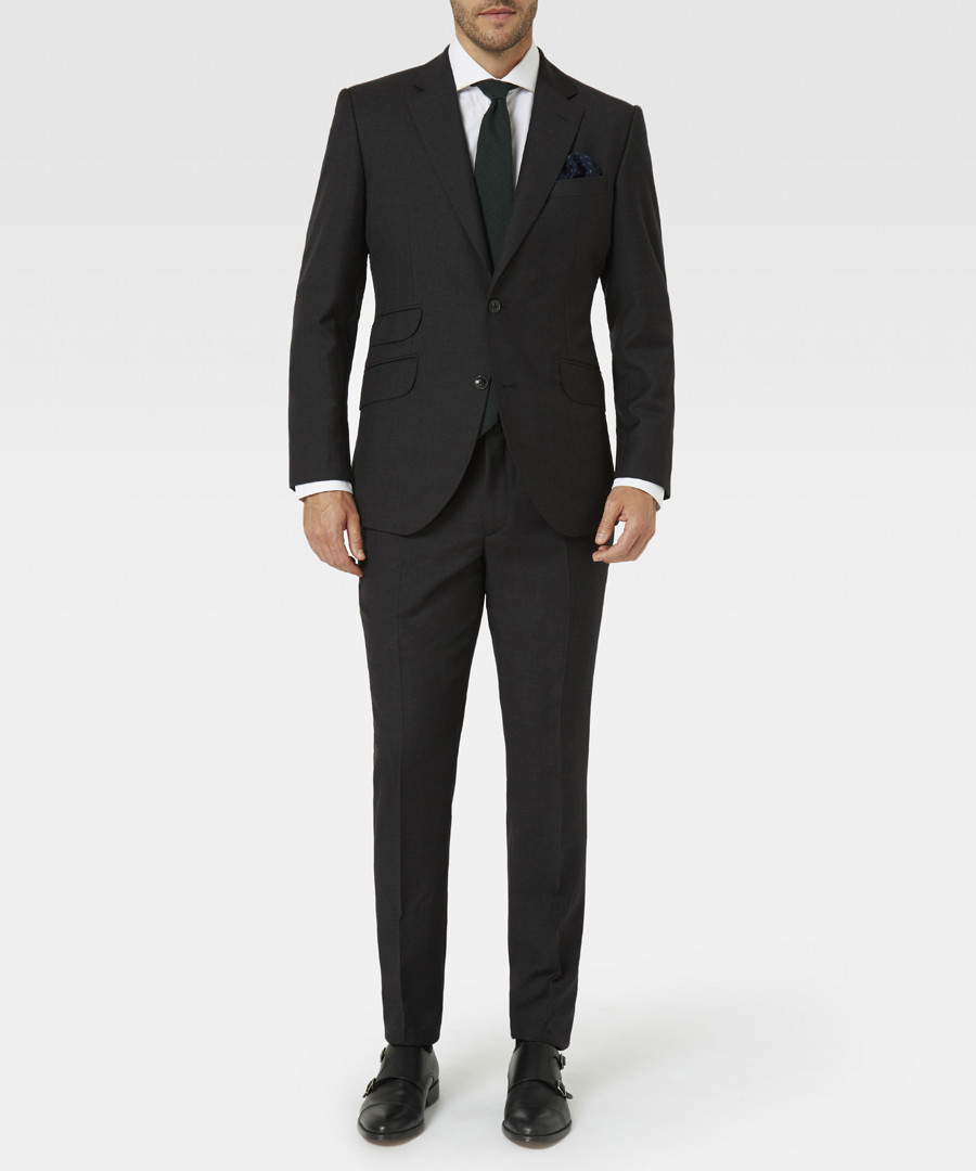 Dark grey pure wool blazer Sale - hackett
