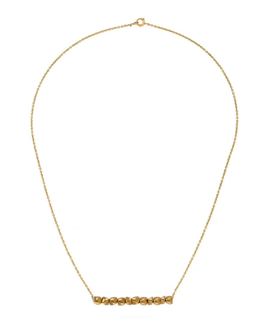 18k gold-plated bar detail necklace Sale - liv oliver