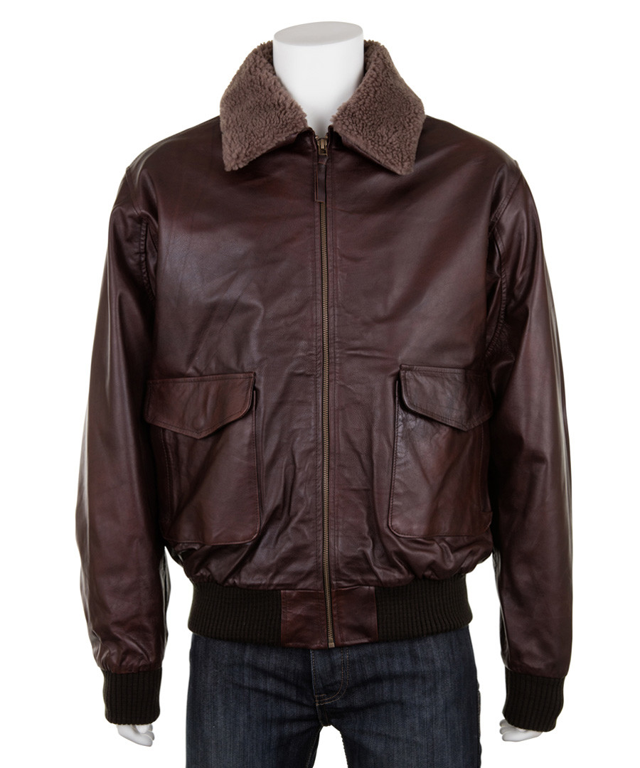 Men's Burgundy leather long sleeve jacket Sale - woodland leather