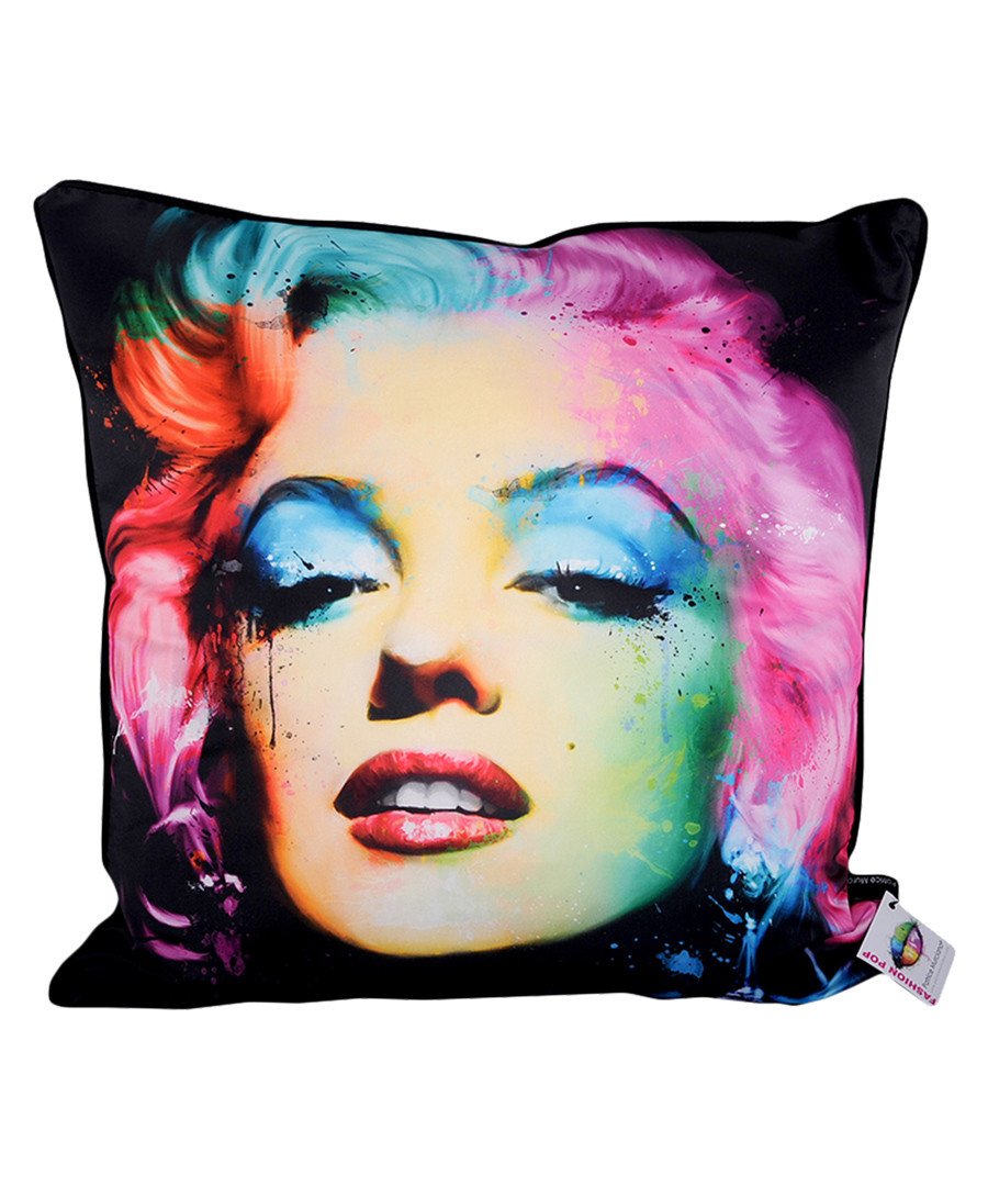 Marilyn black cotton blend cushion 55cm Sale - 1Wall