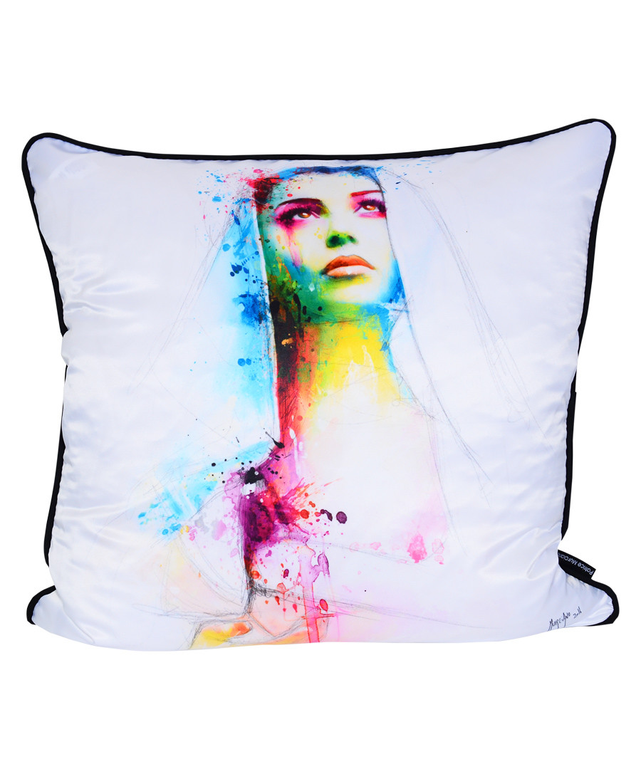 Maria white cotton blend cushion 55cm Sale - 1Wall