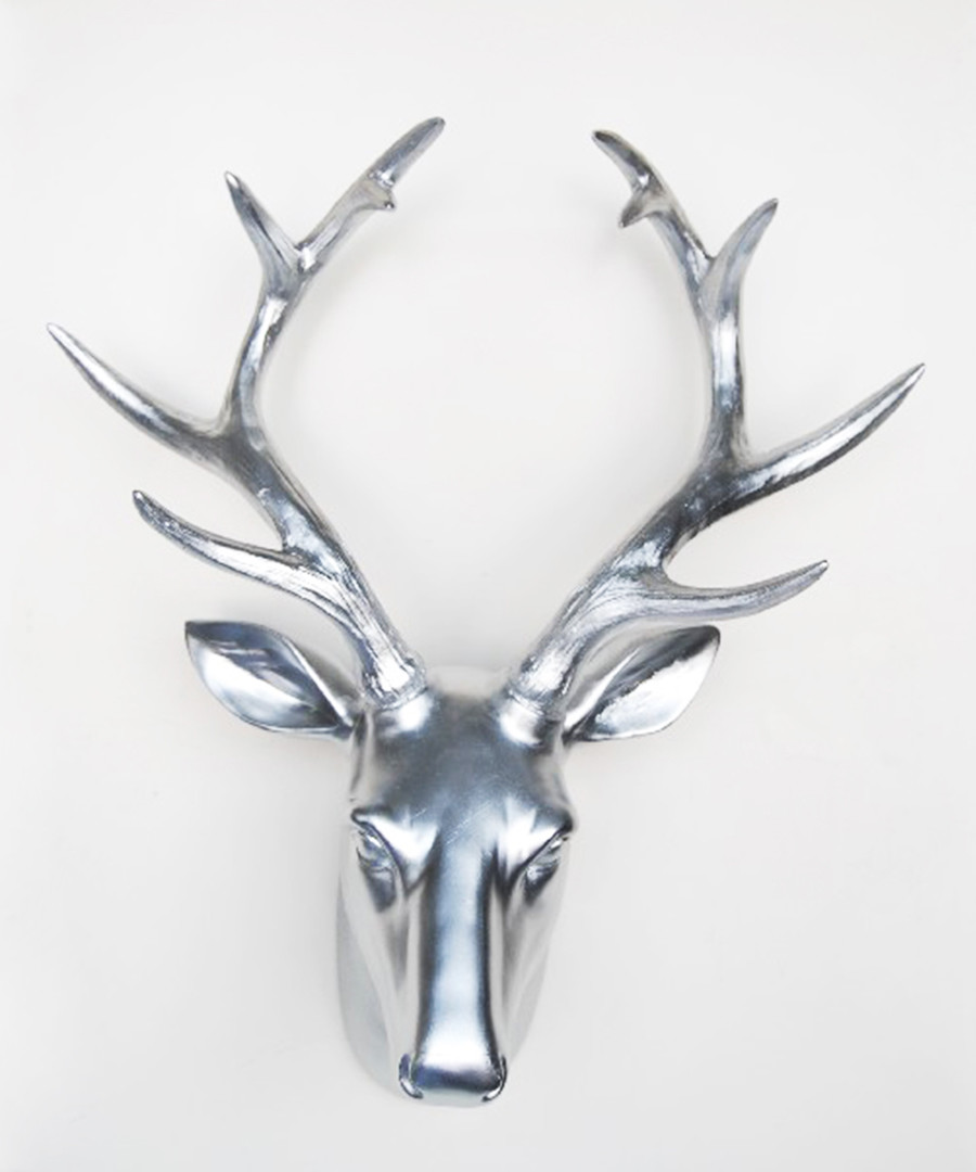 Silver-tone deer head wall decoration Sale - Walplus