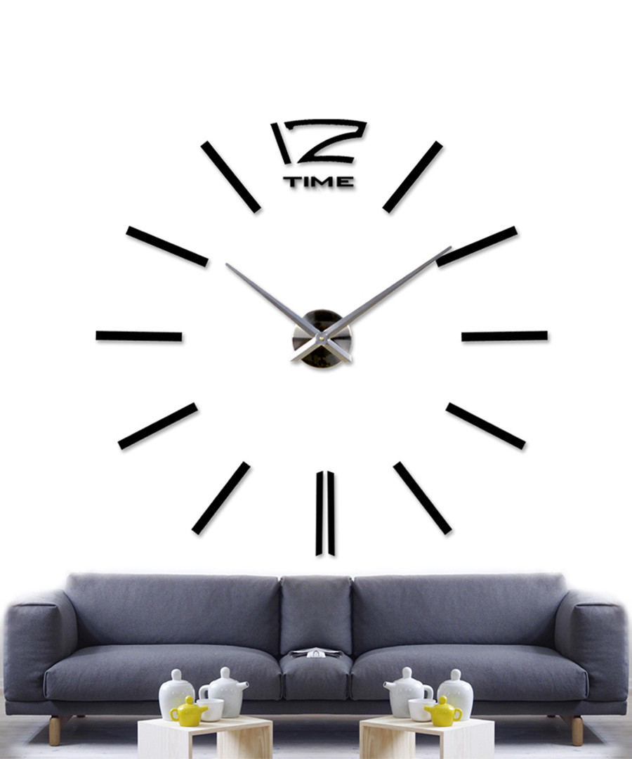 Black clock wall sticker Sale - Walplus