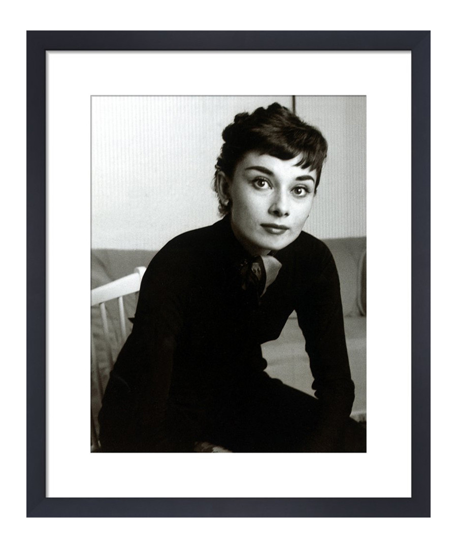 Audrey Hepburn, 1954 framed print 36cm Sale - wall art