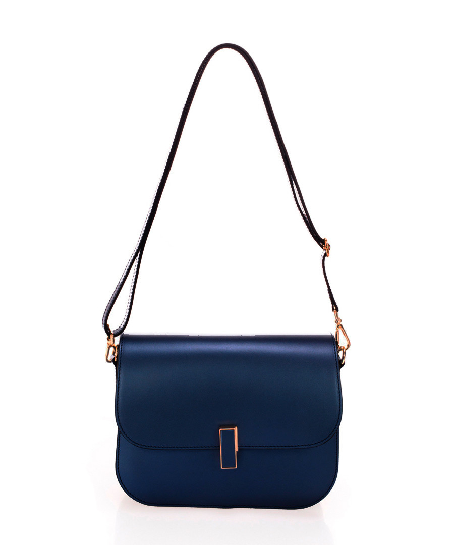 Blue leather crossbody bag Sale - zoe & noe