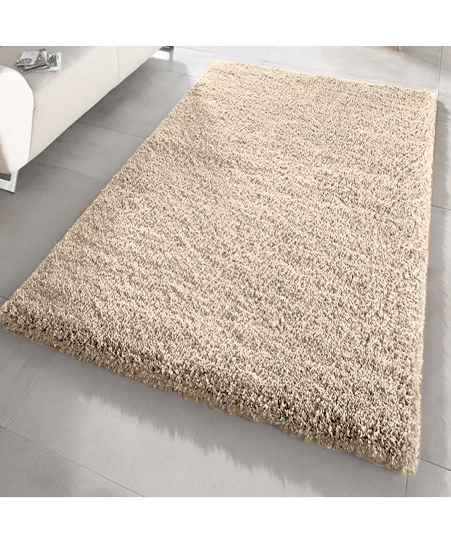 Beige shaggy pile rug 160 x 230cm Sale - Funky Buys