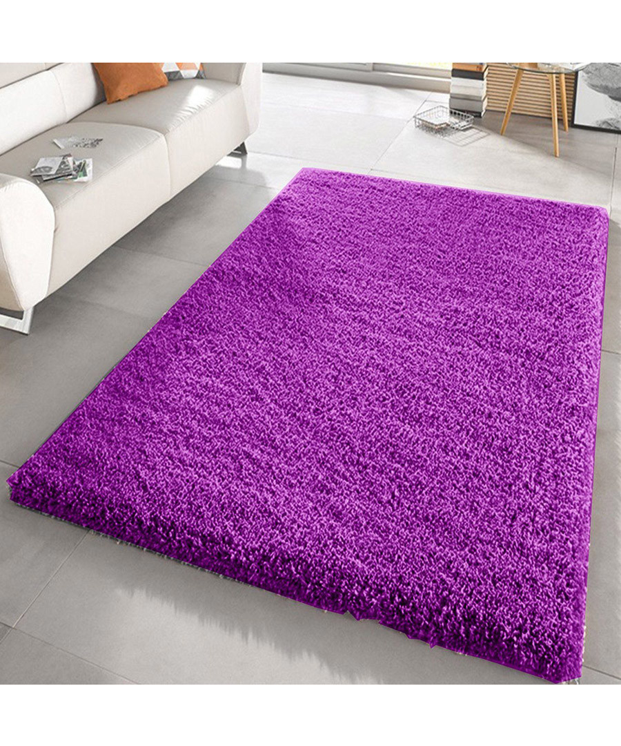 Purple shaggy pile rug 160 x 230cm Sale - Funky Buys