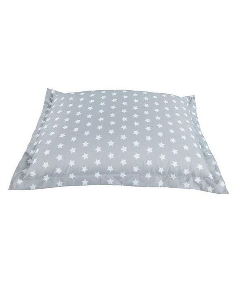 Discount Grey Cotton Star Printed Floor Cushion Secretsales