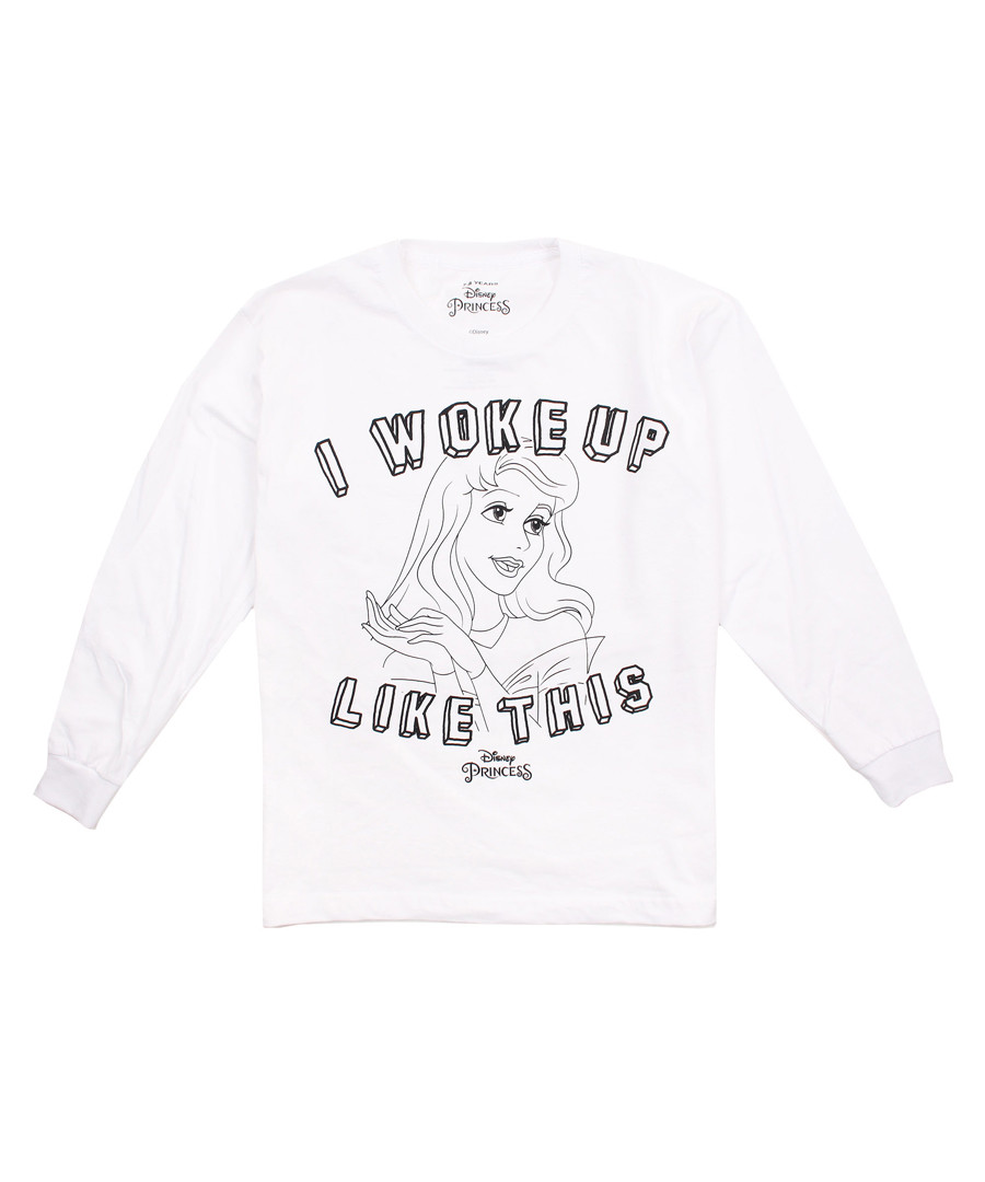 Girls' I Woke Up white long sleeve top Sale - disney