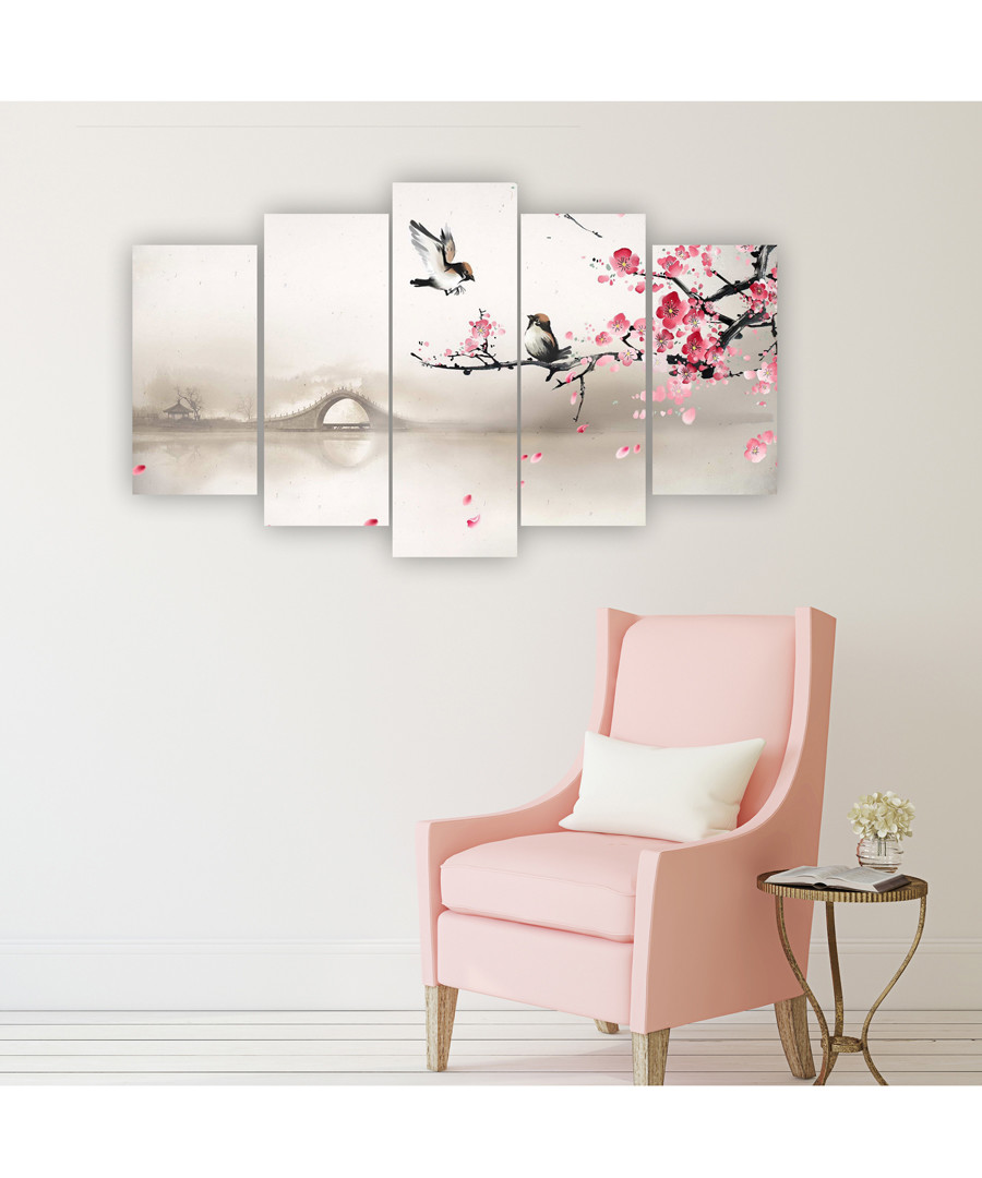 5pc Cherry Blossom wall art Sale - FIFTH