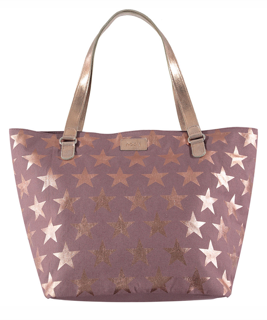 Sasha taupe cotton & leather shopper Sale - Nooki